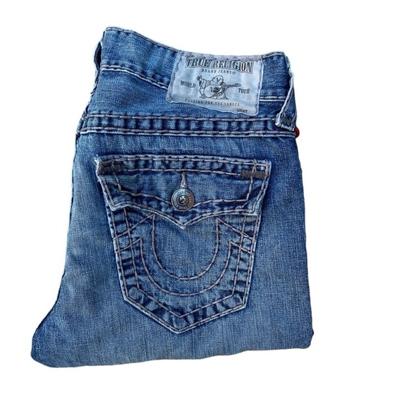 Vintage True Religion Super T Jeans Size 32 Blue - Picture 5 of 7